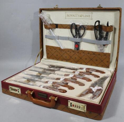 A Royalty Line cased knife and scissor set