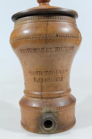 A 19thC Doulton Lambeth stoneware universal water filter