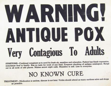 A 1920's style Warning