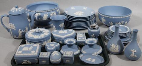 Various Wedgwood Blue Jasperware