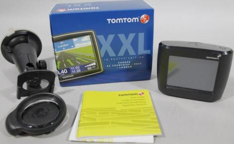 A TomTom XXL IQ Root edition satellite navigation system