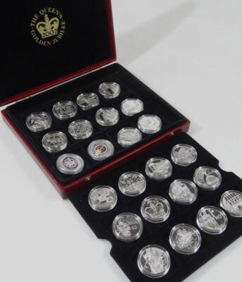 A Royal Mint Golden Jubilee collection coin set