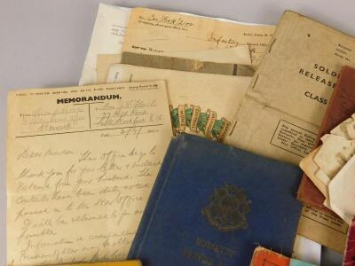 A collection of WWII medals and ephemera relating to a Private R W Flack - 4
