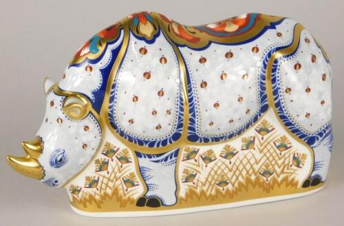 A Royal Crown Derby limited edition porcelain paperweight