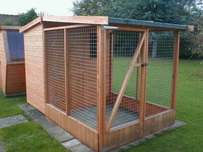 A kennel and run, 6ft x 4ft hut and 6ft x 6ft run (RRP £510)