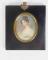 Continental School. Miniature on ivory portrait of a lady in early nineteenth century costume