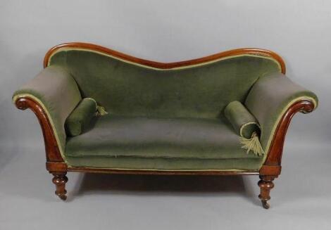 A Victorian mahogany two seater sofa