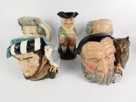 Four Royal Doulton large character jugs