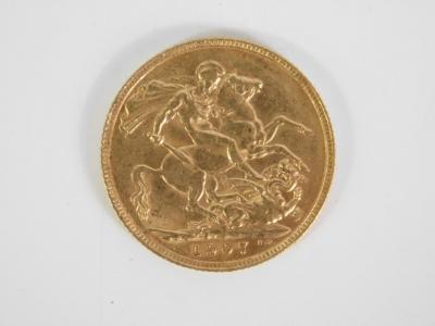 An Edward VII gold sovereign 1907