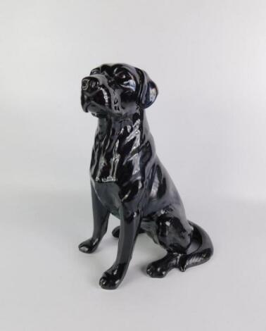 A Beswick pottery fire side figure of a black Labrador