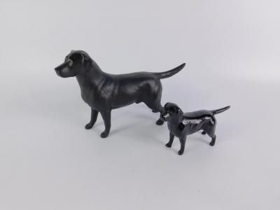 A Beswick matt black Labrador Solomon of Wendover