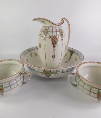 A Myott & Son early 20thC pottery wash set