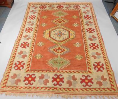 A Turkish wool rug