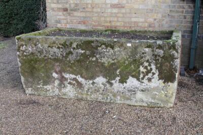 An impressive rectangular hand hewn stone trough