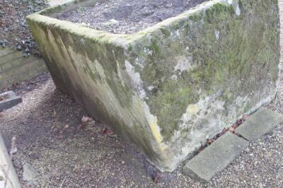 An impressive rectangular hand hewn stone trough - 3
