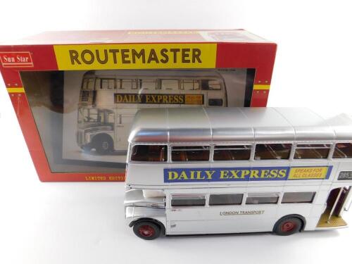 A Sun Star die cast model of a Routemaster bus