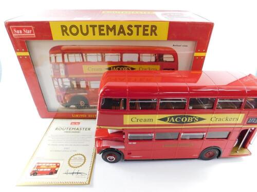 A Sun Star die cast model of a Routemaster bus