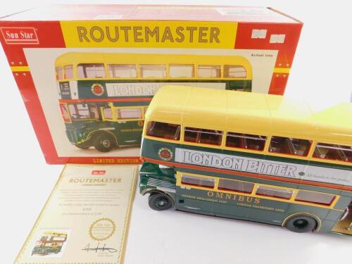 A Sun Star die cast model of a Routemaster bus