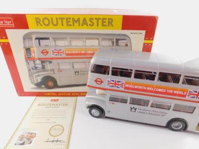 A Sun Star die cast model of a Routemaster bus