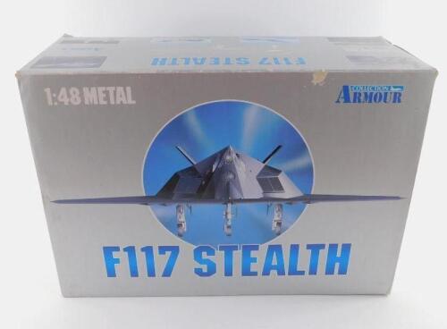 A Collection Armour die cast model of an F117 Stealth Bomber