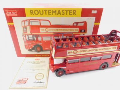 A Sun Star die cast model of a Routemaster bus