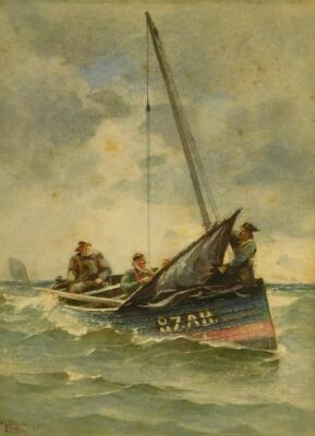 John Fraser (1858-1927). Fishing boat at sea