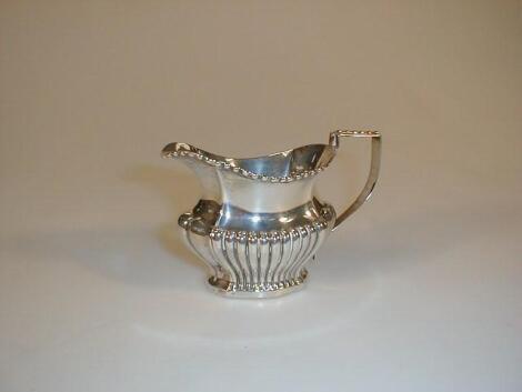 An Edward VII silver cream jug