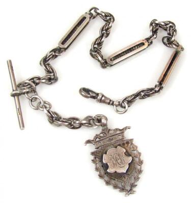 A late Victorian fancy link watch chain