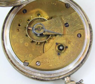 An Edwardian silver open faced pocket watch - 3