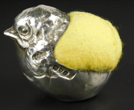 A George V silver pin cushion