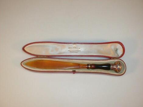 An early 20thC ornamental letter opener by Joseph Heming & Co