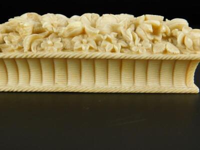 A late 19thC Chinese ivory box and cover - 4