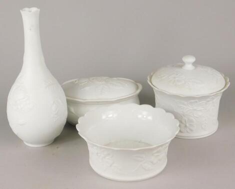 A collection of Kaiser white porcelain