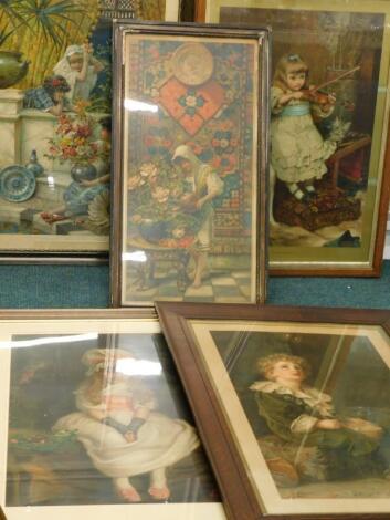 Various Victorian coloured prints