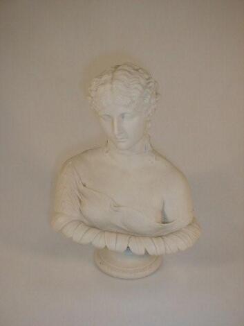 A Copeland parian bust of Clytie for the Art Union of London depicting