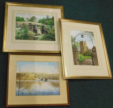 Peter Foden. St Lawrence Church Eyam and Clapper Bridge Devon