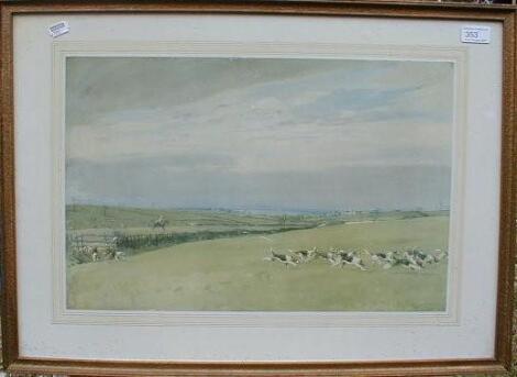 After Lionel Edwards. Hunting scene - reproduction colour print