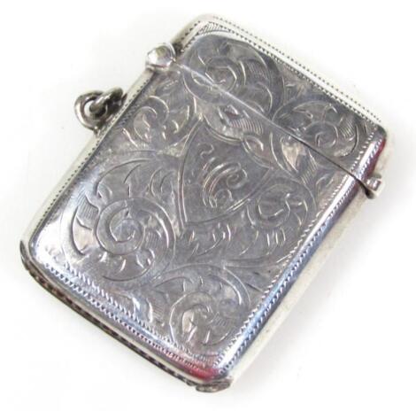 A George V silver vesta case