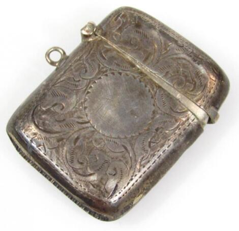 A George V silver vesta case