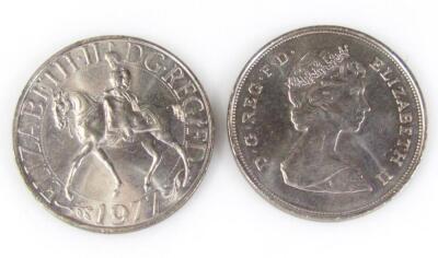 Two silver Elizabeth II Commemorative coins dated 1977. - 2