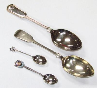 A late Victorian silver tablespoon