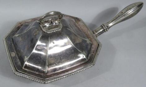 A 20thC silver plated serving pan