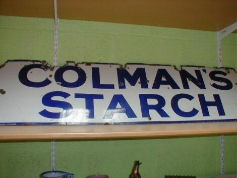 An enamel advertising sign - COLEMAN'S STARCH