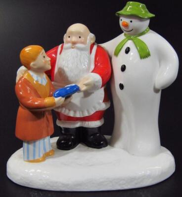 A Coalport Characters The Snowman And Father Christmas Collectors Choice Special Edition figure grou