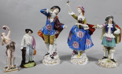 A pair of 19thC Samson porcelain figures