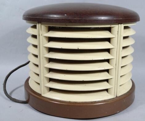 A mid 20thC Art Deco Bakelite heater