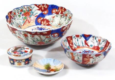 Various 19thC Imari bowls