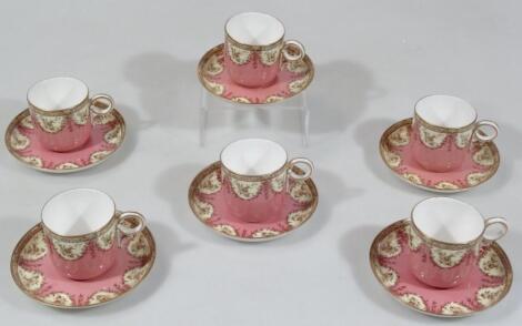 A late 19thC Royal Worcester coffee set