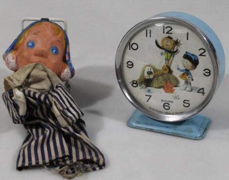 A mid 20thC Bayard Magic Roundabout alarm clock