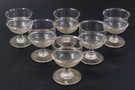 A set of six early 19thC drinking glasses